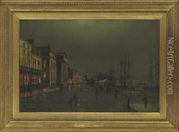 The Salt House Docks Oil Painting - Wilfred Jenkins