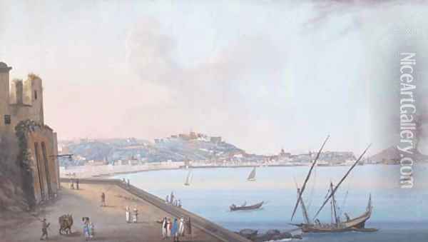 Veduta di Napoli presa da Posilipo Oil Painting - Neapolitan School