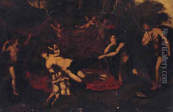 Apollo and Venus Oil Painting - Neapolitan School
