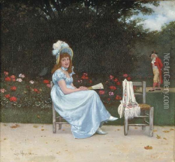 In The Garden Oil Painting - Leo Herrmann