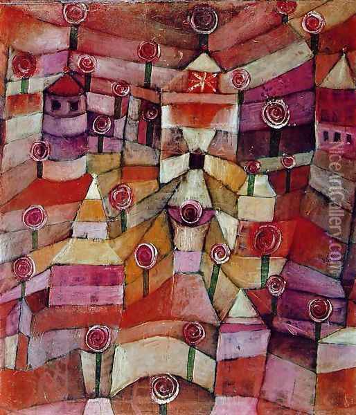 The Rose Garden Oil Painting - Paul Klee