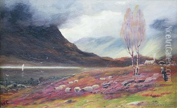Approaching Storm Oil Painting - Ernest William Christmas