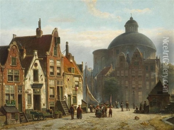 Die Lutherkirche In Amsterdam Oil Painting - Willem Koekkoek