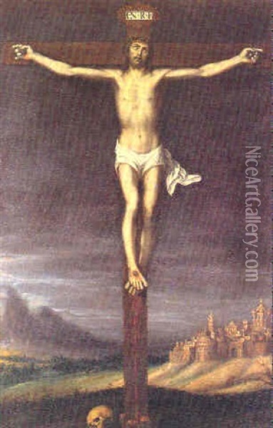 Cristo Crucificado Oil Painting - Juan (Fray) Sanchez y Cotan