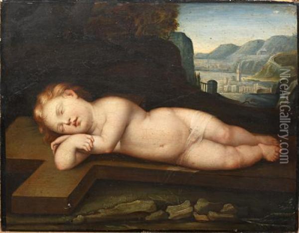 The Infant Christ Oil Painting - Francesco Albani