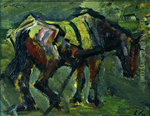 Pferd Oil Painting - Leo von Koenig