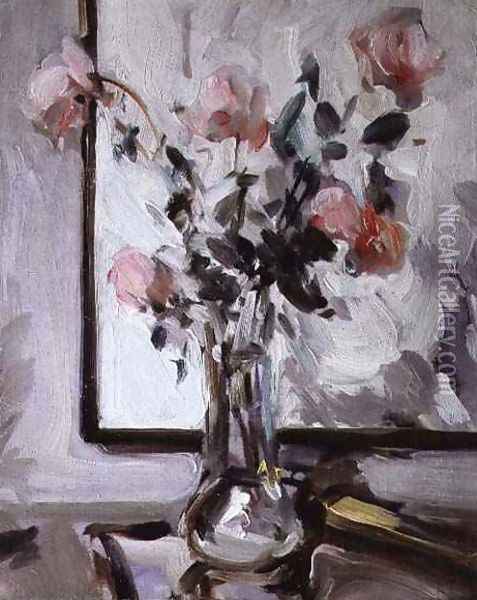 Still Life with Roses Oil Painting - Samuel John Peploe