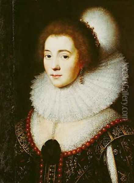 Amalia van Solms 1602-75 Oil Painting - Michiel Jansz. van Miereveld