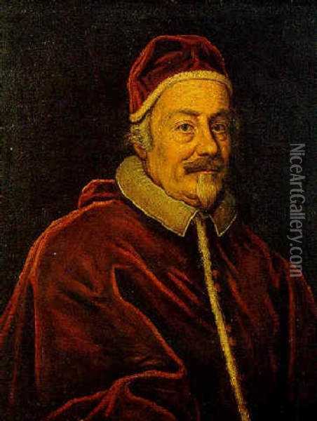 Ritratto Di Papa Alessandro Viii Oil Painting - Giovanni Battista Gaulli