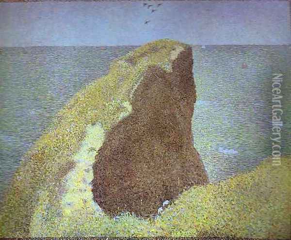 Le Bec du Hoc, Grandcamp Oil Painting - Georges Seurat