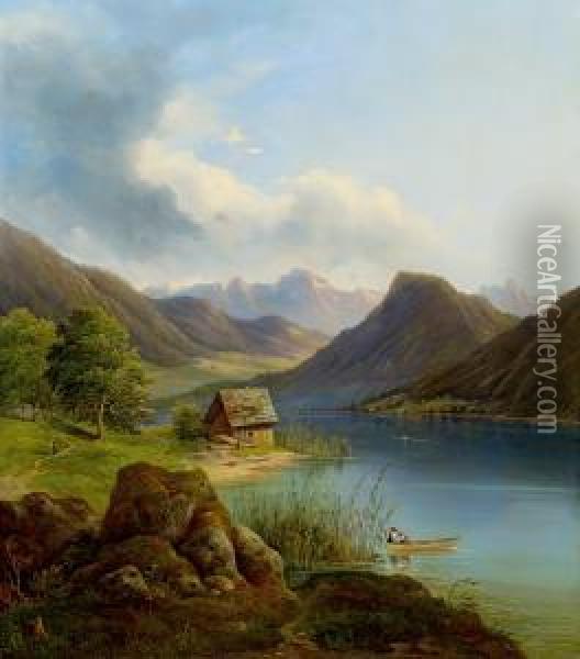 Pillersee In Tirol Oil Painting - Wilhelm Steinfeld