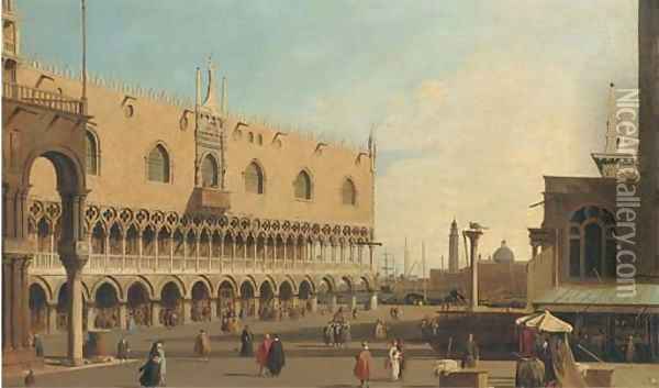 Before the Doge's Palace, Venice Oil Painting - (Giovanni Antonio Canal) Canaletto