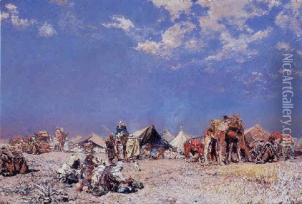 Campamento De Beduinos Oil Painting - Gonzalo Bilbao Martinez