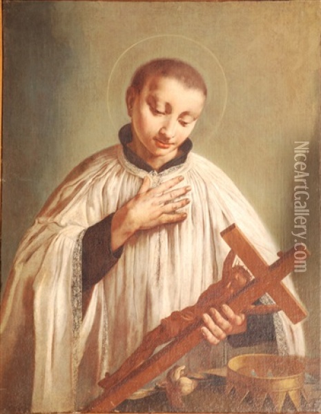 San Luigi Gonzaga Oil Painting - Francesco Cappella
