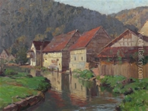 Unterreichenbach Oil Painting - Robert Franz Curry