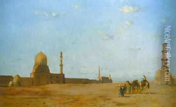 Les Tombeaux des Califes au Caire Oil Painting - Eugene Fromentin