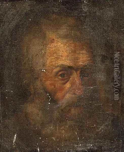 Head of a bearded man Oil Painting - Baccio Bandinelli