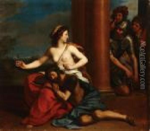 Samson And Delilah Oil Painting - Guercino