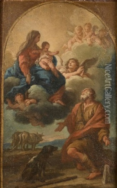 L'apparition De La Vierge A Saint Isidore Le Laboureur Oil Painting - Etienne Antoine Parrocel