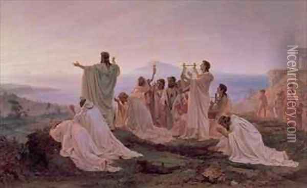 Pythagoreans' Hymn to the Rising Sun Oil Painting - Fedor Andreevich Bronnikov