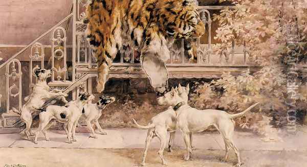 Hunting Tigers, the Terriers Oil Painting - Edmund Henry Osthaus