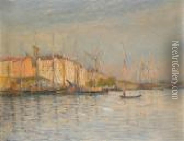 Strandvagen - Stockholm Oil Painting - Anton Genberg