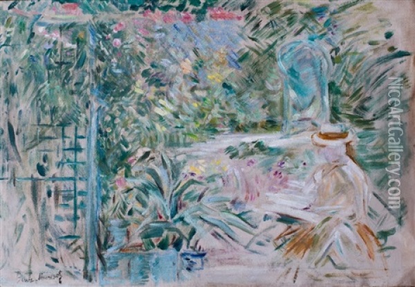 The Flowery Garden Oil Painting - Berthe Morisot