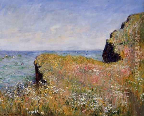 Edge Of The Cliff At Pourville Oil Painting - Claude Oscar Monet