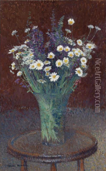 Vase De Marguerites Oil Painting - Henri Martin