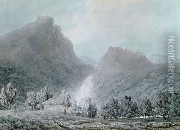 The Falls of Lodore Oil Painting - John Robert Cozens