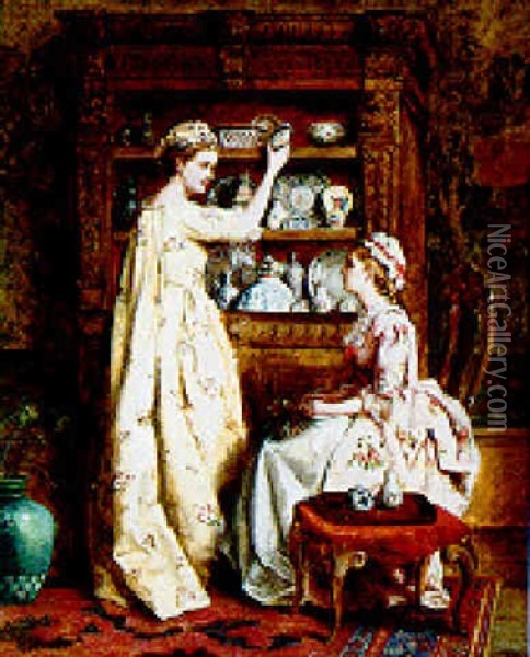 The China Cabinet Oil Painting - William Powell Frith