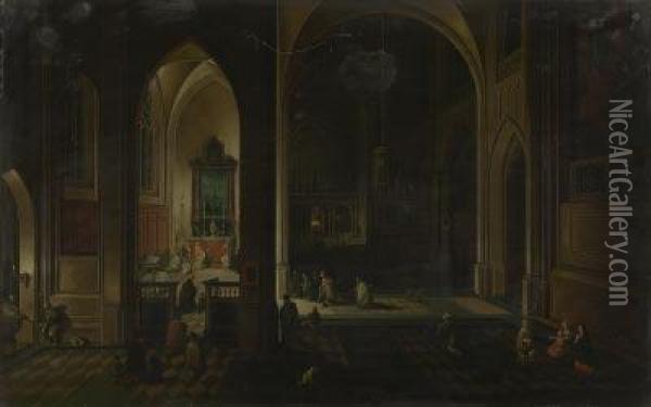 Kathedrale Von Antwerpen Oil Painting - Peeter, the Elder Neeffs