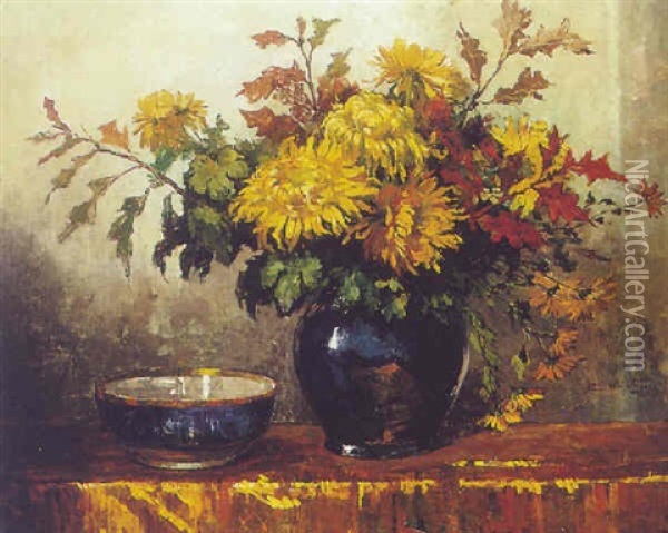 An Autumn Bouquet Oil Painting - Jeannette Slager