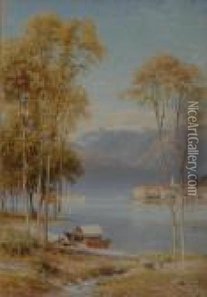 A Scene Of The Italian Lakes Oil Painting - Harry Sutton Palmer