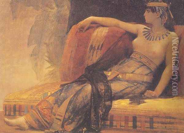 Cleopatra (69-30 BC), preparatory study for 'Cleopatra Testing Poisons on the Condemned Prisoners' Oil Painting - Alexandre Cabanel