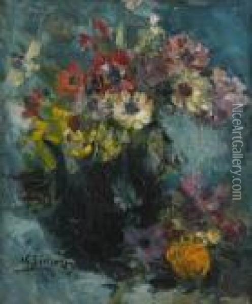 Composition Florale Oil Painting - Victor Simonin