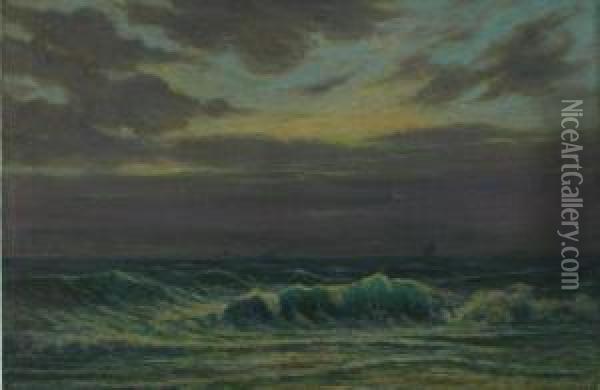 Stormy Sea Oil Painting - Edward R. Sitzman