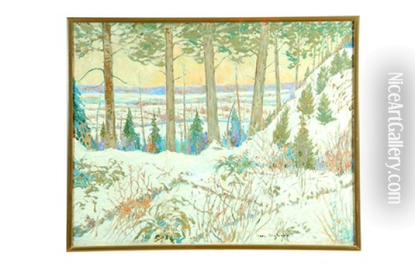 Winter Landscape Oil Painting - Carl Springer