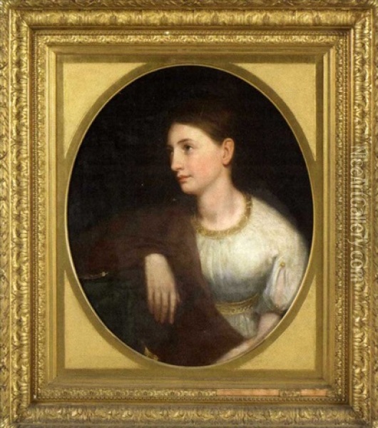 Portrait Of Anna Quincy Thaxter Parsons Oil Painting - Samuel Stillman Osgood
