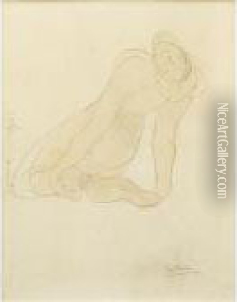 Vole Monade Oil Painting - Auguste Rodin