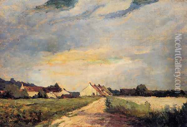 Landscape with Houses Oil Painting - Albert Lebourg