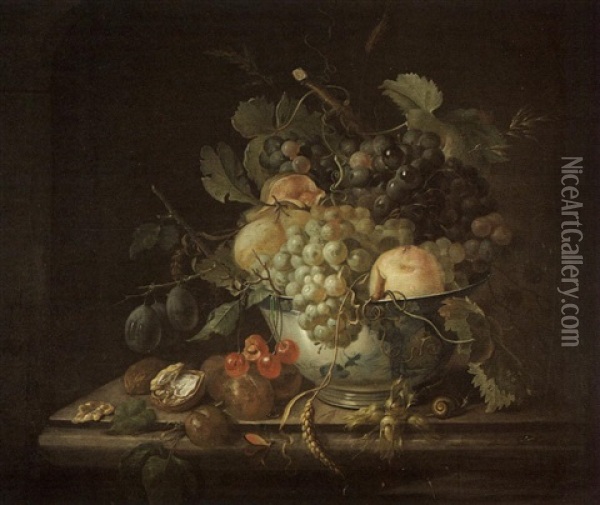Nature Morte De Fruits Oil Painting - Christiaen van Pol