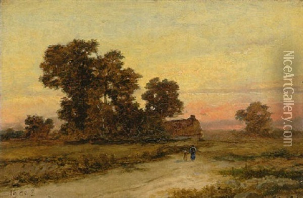 Sommerlandschaft Oil Painting - Theophile De Bock