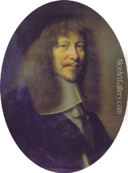Portrait De Louis Phelypeaux De La Vrilliere Oil Painting - Robert Nanteuil