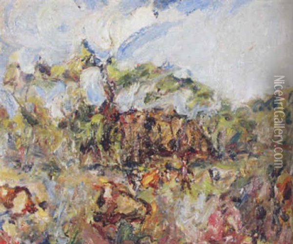 Vieh Auf Der Weide Oil Painting - Paul Kron