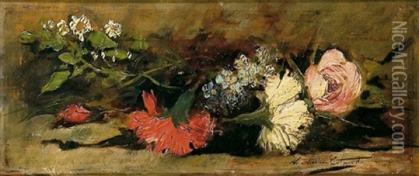 Bodegon De Claveles Oil Painting - Vicente Nicolau Cotanda