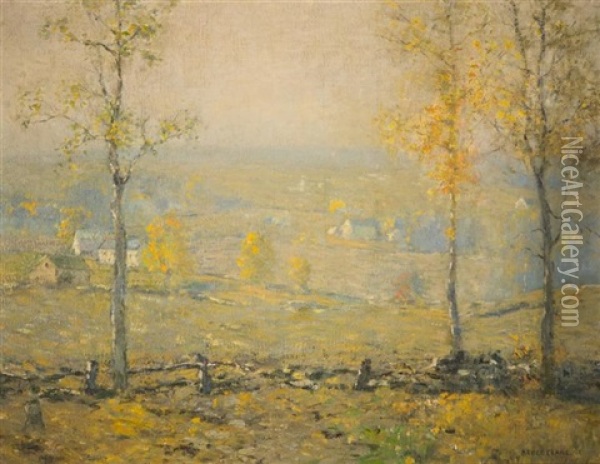 Across The Valley Oil Painting - Bruce Crane
