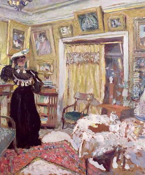 The Hessel Salon, Rue de Rivoli, 1901 Oil Painting - Jean-Edouard Vuillard