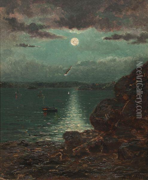 Claire De Lune Oil Painting - Auguste Chaix