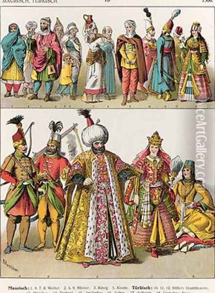 Moorish and Turkish Dress Oil Painting - Albert Kretschmer